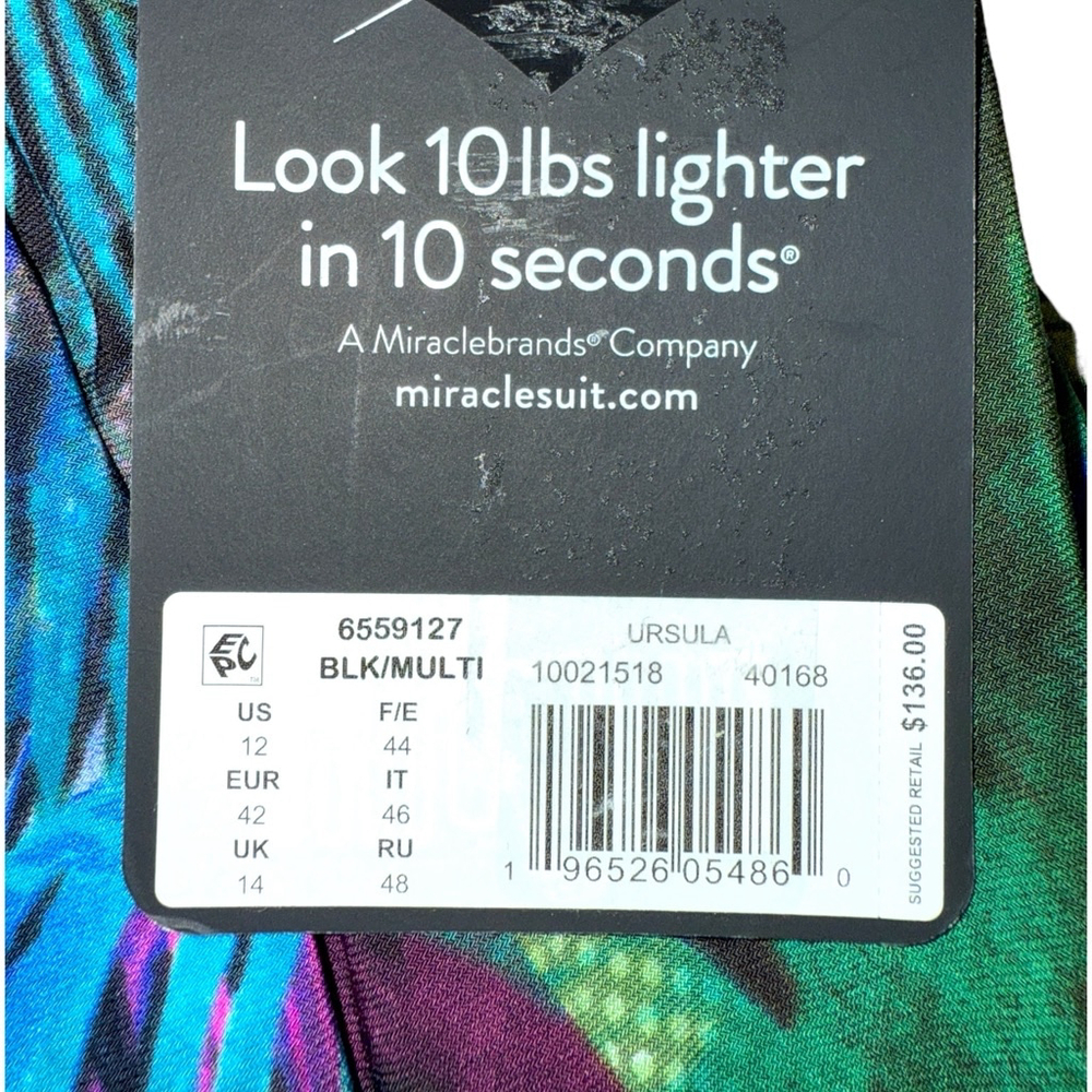 Miraclesuit Multicolor Tropical Tankini Top. - Picture 3 of 7